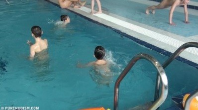 Poolside activities 1 Full HD - Overcoming shame and awkwardness when taking off clothes