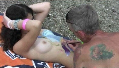 Body Art Nudist Beach 1 Full HD video - Nudism brings joy and pleasure