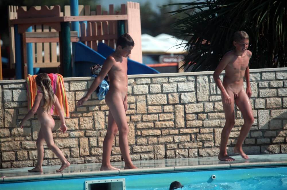 Naturist Pool Assortment photos - Nudism promotes psychological and physical well-being