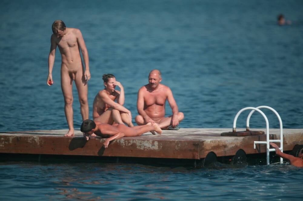 Naturist Family Water Slab pics - Nature fills the naked body with energy and inspiration