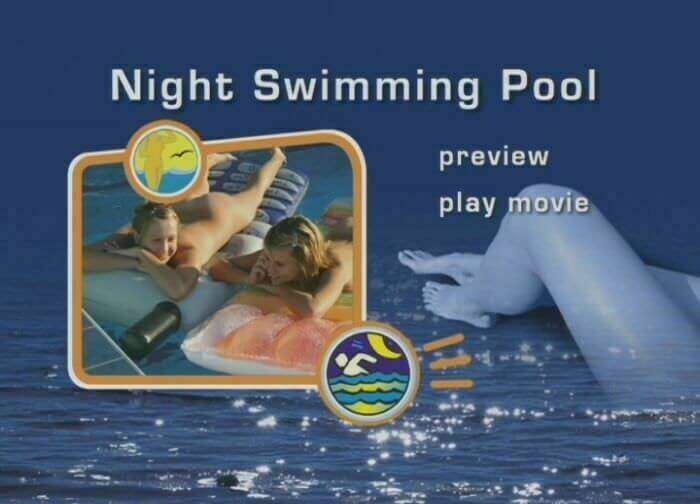 Naturist Freedom: Night swimming pool - Active naturists on vacation