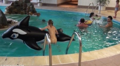 Naturism - Indoor dolphin ride Full HD upd - Nudism promotes inner happiness