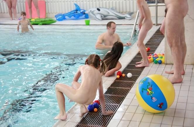 Nude family in the pool photos - People seek self-development and peace of mind through nudism